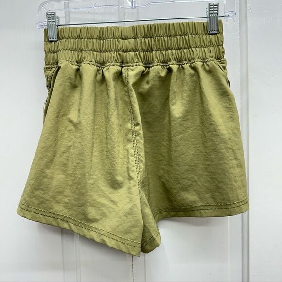 Free People Movement army green athletic running shorts women's xs with pockets - Picture 3 of 5